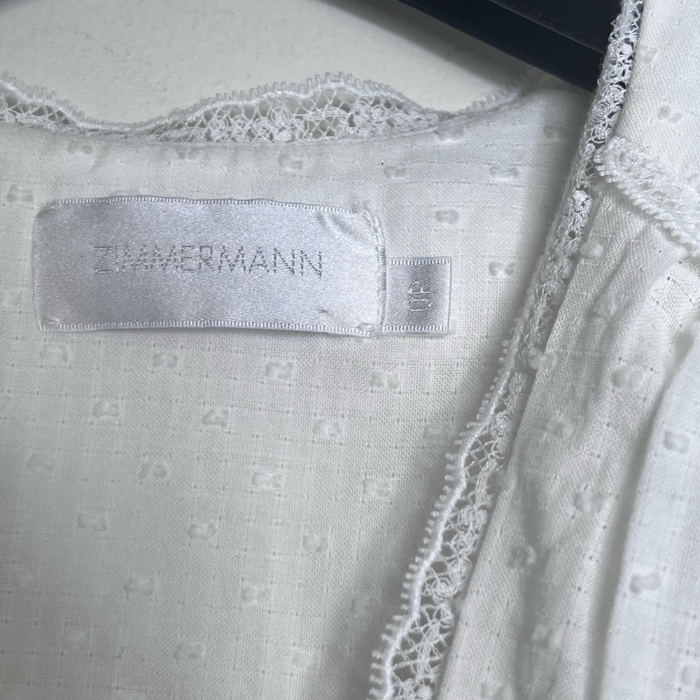 Zimmermann Iris Corset White Lace Dress Petite Small. - Picture 6 of 9